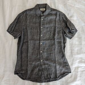 Taylor Stitch Hemp Short-Sleeve Shirt in Blue